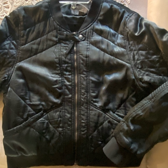 Gorgeous Blue Marrakech Ladies Satin Bomber Jacket size Small.. Worn one time 🌟 - Picture 4 of 5